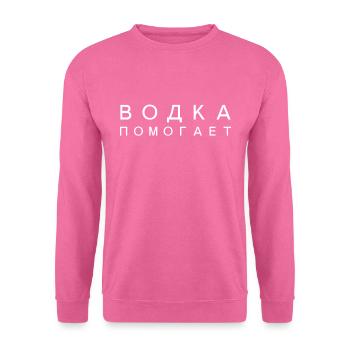 La vodka aide à traduire la langue russe en slave - Sweat-shirt Unisexe - rose - Devant