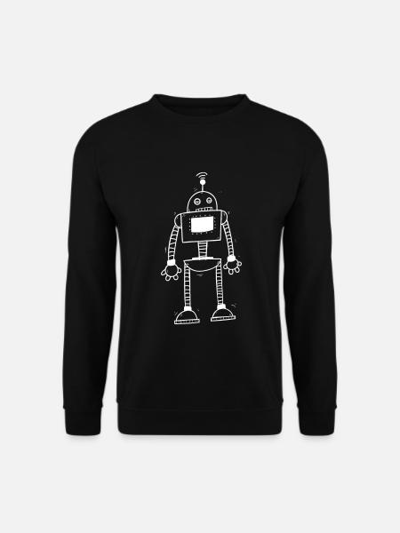 Robot de science-fiction rétro vintage - 1950 - Sweat-shirt Unisexe - noir
