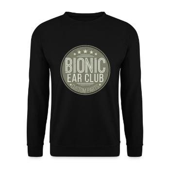 Bionic Ear Electronic Hearing Aid Impairment Deaf - Unisex Sweatshirt - black - Front - Alina (178cm) & Michal (187cm)