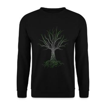 Binary Tree Computer Coding Programmer - Unisex Sweatshirt - black - Front - Alina (178cm) & Michal (187cm)