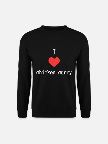 Ich liebe Chicken Curry Herz Lustiges Geschenk - Unisex Pullover - Schwarz