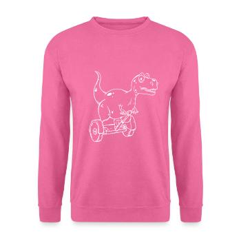 Rex mignon sur un Segway - T-shirts ironiques drôles - Sweat-shirt Unisexe - rose - Devant