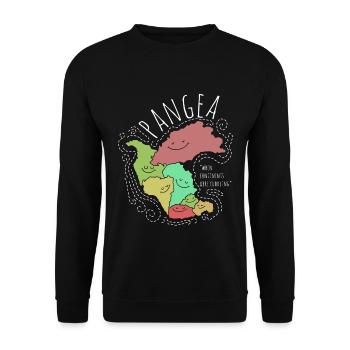 Wiedervereinigung Pangaea Lustige Geologie für Geologen - Unisex Pullover - Schwarz - Vorne - Alina (178cm) & Michal (187cm)