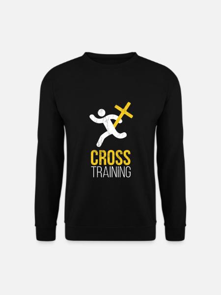 Funny Christian - Religion Faith Cross Training - Unisex Sweatshirt - black