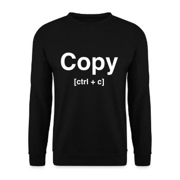 Copier - À partir de la collection Couper et coller - Sweat-shirt Unisexe - noir - Devant - Alina (178cm) & Michal (187cm)