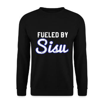 T-shirt Fueled By Sisu Finlandais Finlandais - Sweat-shirt Unisexe - noir - Devant - Alina (178cm) & Michal (187cm)