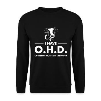 J'ai Ohd Vache laitière trouble obsessionnel de Holstein - Sweat-shirt Unisexe - noir - Devant - Alina (178cm) & Michal (187cm)