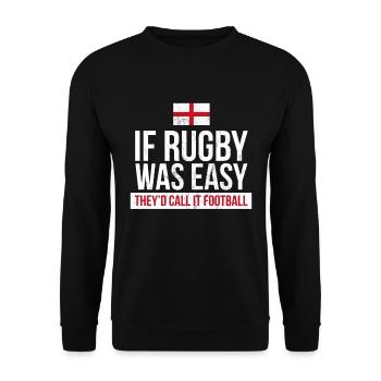 Funny England Rugby - Rugby anglais - Sweat-shirt Unisexe - noir - Devant - Alina (178cm) & Michal (187cm)