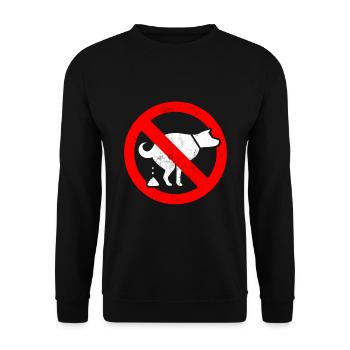 Drôle de chien S pas de signe de caca - Animaux Humour Animaux Animaux de compagnie - Sweat-shirt Unisexe - noir - Devant - Alina (178cm) & Michal (187cm)
