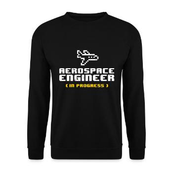 Futur ingénieur aérospatial en génie en cours - Sweat-shirt Unisexe - noir - Devant - Alina (178cm) & Michal (187cm)