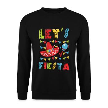 Funny Mexico - Fiesta - Mexikanisches Party Tee - Unisex Pullover - Schwarz - Vorne - Alina (178cm) & Michal (187cm)