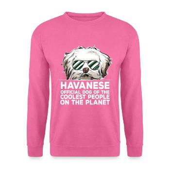 Chien officiel havanais des gens les plus cool - Sweat-shirt Unisexe - rose - Devant