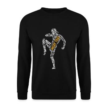 Super Muay Thai - Sweat-shirt Unisexe - noir - Devant - Alina (178cm) & Michal (187cm)