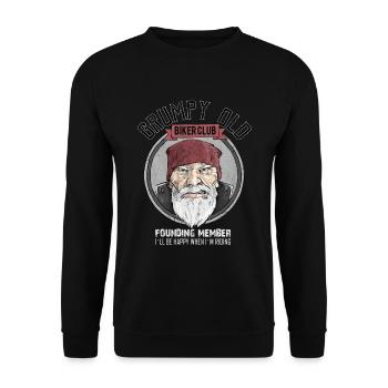 Grumpy Old Bikers Club Great For A Cranky Old - Unisex Sweatshirt - black - Front - Alina (178cm) & Michal (187cm)