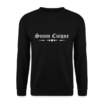 Suum Cuique à chacun son adage latin - Sweat-shirt Unisexe - noir - Devant - Alina (178cm) & Michal (187cm)
