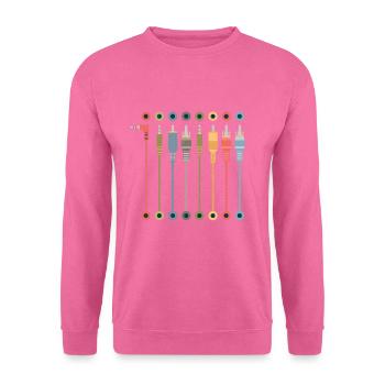 Patch Bay For Audio Nerds, Audio Engineer, - Unisex Sweatshirt - pink - Front