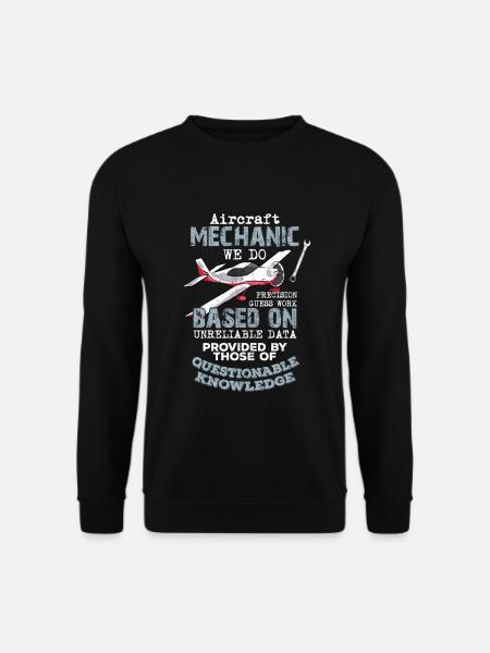 Aircraft Mechanic Funny Gift Aviation Airplane - Unisex Sweatshirt - black