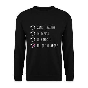 Tanzlehrer Design - Unisex Pullover - Schwarz - Vorne - Alina (178cm) & Michal (187cm)