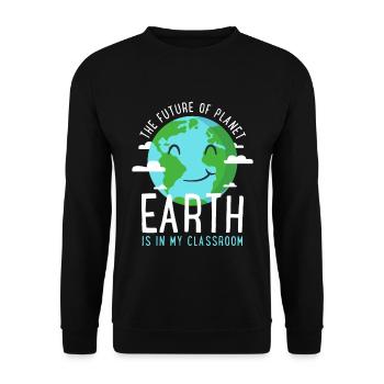 Earth Day Teachers 2019 Classroom Design - Unisex Sweatshirt - black - Front - Alina (178cm) & Michal (187cm)