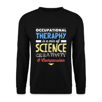 Funny Occupational Therapist Gifts Science - Unisex Sweatshirt - black - Front - Alina (178cm) & Michal (187cm)