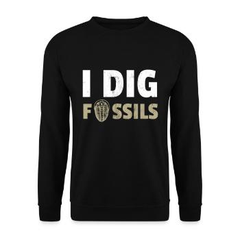 Impression de fossiles de trilobite de paléontologie - Sweat-shirt Unisexe - noir - Devant - Alina (178cm) & Michal (187cm)