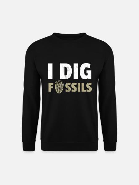 Paläontologie Trilobit I Dig Fossils Print - Unisex Pullover - Schwarz