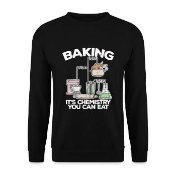 Baking It'S Chemistry You Can Eat Funny Bake - Unisex Sweatshirt - black - Front - Alina (178cm) & Michal (187cm)
