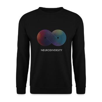 Neurodiversity Print - Unisex Pullover - Schwarz - Vorne - Alina (178cm) & Michal (187cm)