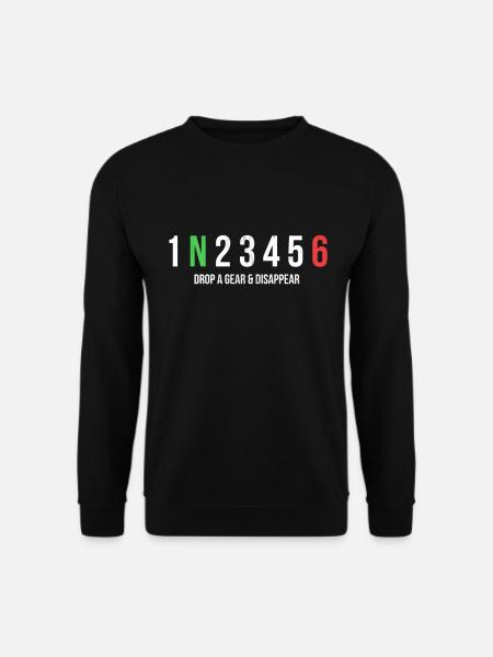 Motorcycle Gears Drop A Gear And Disappear Print - Unisex Sweatshirt - black