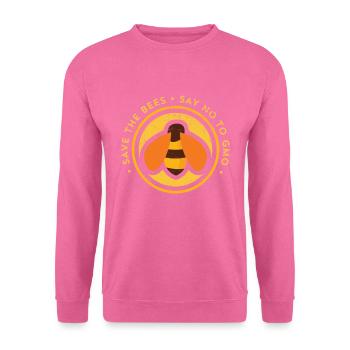 Save The Bees Design Dites non à Gmo Nature Vegan - Sweat-shirt Unisexe - rose - Devant