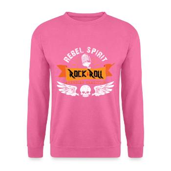 Rebel Spirit Rock'n'Roll Mikrofon Vintage - Unisex Pullover - Pink - Vorne