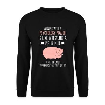 Se disputer avec un psychologue majeur comme la lutte contre la boue - Sweat-shirt Unisexe - noir - Devant - Alina (178cm) & Michal (187cm)