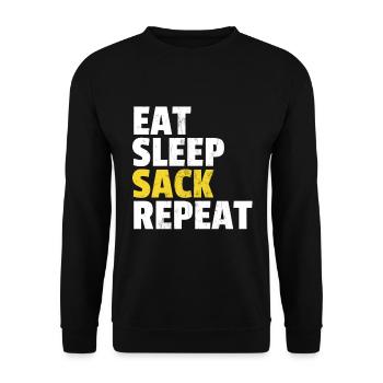 Mangez le sac de sommeil Répétez la défense des joueurs - Sweat-shirt Unisexe - noir - Devant - Alina (178cm) & Michal (187cm)
