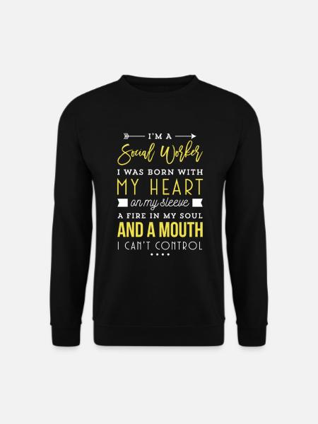 Ich bin ein Social Worker Girl Print - Unisex Pullover - Schwarz