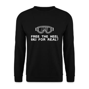 Telemark Skiing Graphic Free The Heel Ski For - Unisex Sweatshirt - black - Front - Alina (178cm) & Michal (187cm)