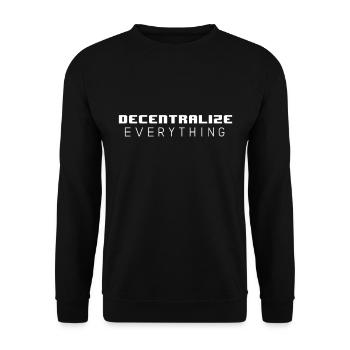 Drôle Bitcoin Cypto Iota S - Sweat-shirt Unisexe - noir - Devant - Alina (178cm) & Michal (187cm)