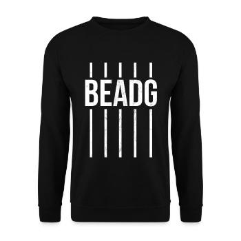 5 String Bass Beadg Lustiges Bass Player Design - Unisex Pullover - Schwarz - Vorne - Alina (178cm) & Michal (187cm)