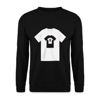Optische Täuschung - In einem Trippy - Unisex Pullover - Schwarz - Vorne - Alina (178cm) & Michal (187cm)