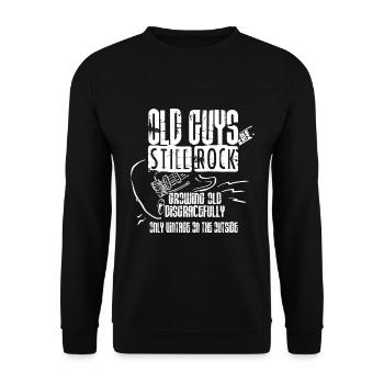 Old Guys Still Rock Growing Old Disgracefully - Unisex Sweatshirt - black - Front - Alina (178cm) & Michal (187cm)