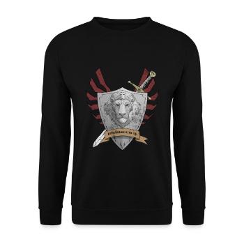 Eph 6:10 Christian Armor Of God Christian - Unisex Sweatshirt - black - Front - Alina (178cm) & Michal (187cm)