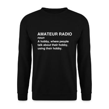 Amateur Ham Radio Definition Cb Radio Geek Cw - Unisex Sweatshirt - black - Front - Alina (178cm) & Michal (187cm)