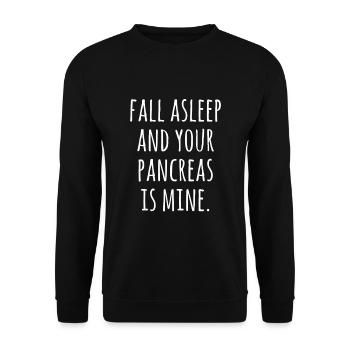 S’endormir et votre pancréas est le mien pour les hommes - Sweat-shirt Unisexe - noir - Devant - Alina (178cm) & Michal (187cm)