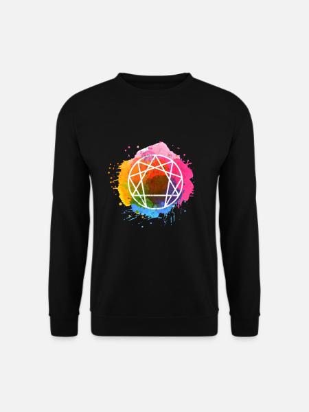 Aquarelle de l'Ennéagramme - Sweat-shirt Unisexe - noir