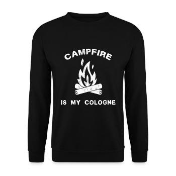 Lustiges Camping - Lagerfeuer ist mein Köln - Unisex Pullover - Schwarz - Vorne - Alina (178cm) & Michal (187cm)