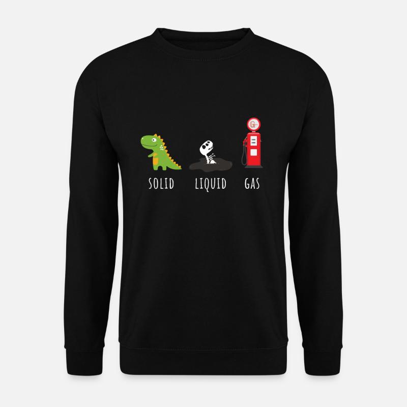 Chemie fossiler Brennstoffe Rex Solid Liquid Gas - Unisex Pullover - Schwarz
