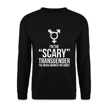 I'M The Scary Transgender Person Trans Lgbt - Unisex Sweatshirt - black - Front - Alina (178cm) & Michal (187cm)