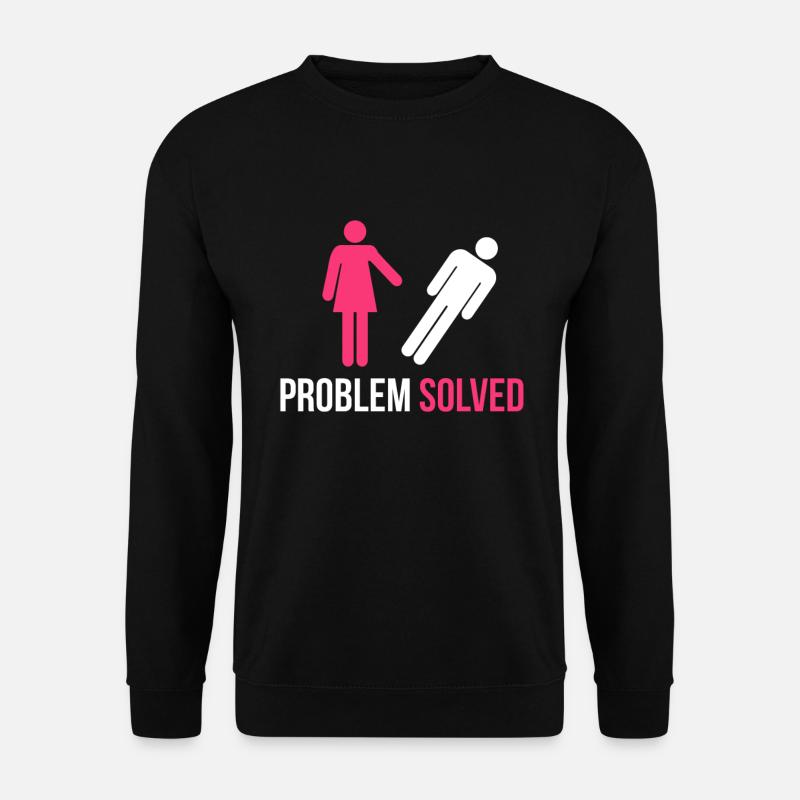 Problem gelöst Lustige Scheidung Trennung Auflösen Geschenk - Unisex Pullover - Schwarz