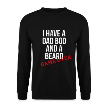 J'ai un papa et un jeu de barbe drôle pour - Sweat-shirt Unisexe - noir - Devant - Alina (178cm) & Michal (187cm)