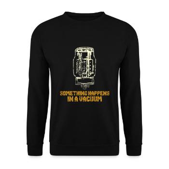 KT88 In einem Vakuumdesign passiert etwas - Unisex Pullover - Schwarz - Vorne - Alina (178cm) & Michal (187cm)