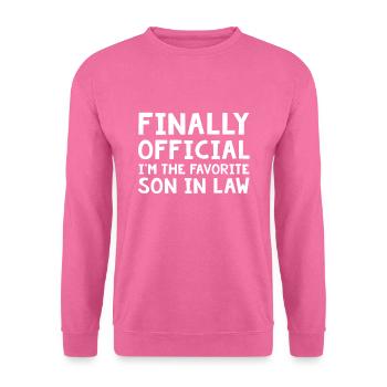 Lieblingssohn in Schwiegervater Neuheit Geschenke Design - Unisex Pullover - Pink - Vorne